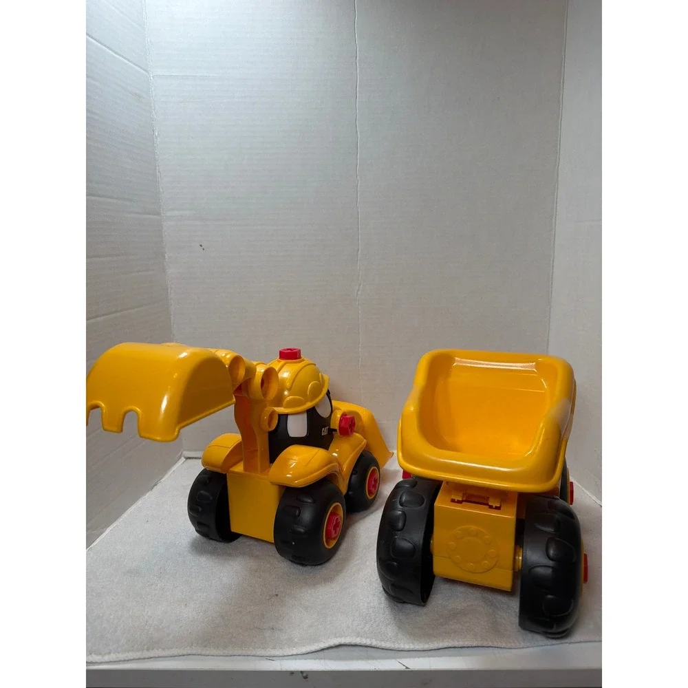 CAT Toy State Truck Set Take A Part Buddies Construction Backhoe‎ Dump Truck